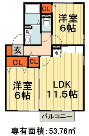 ロサコートＣの物件間取画像